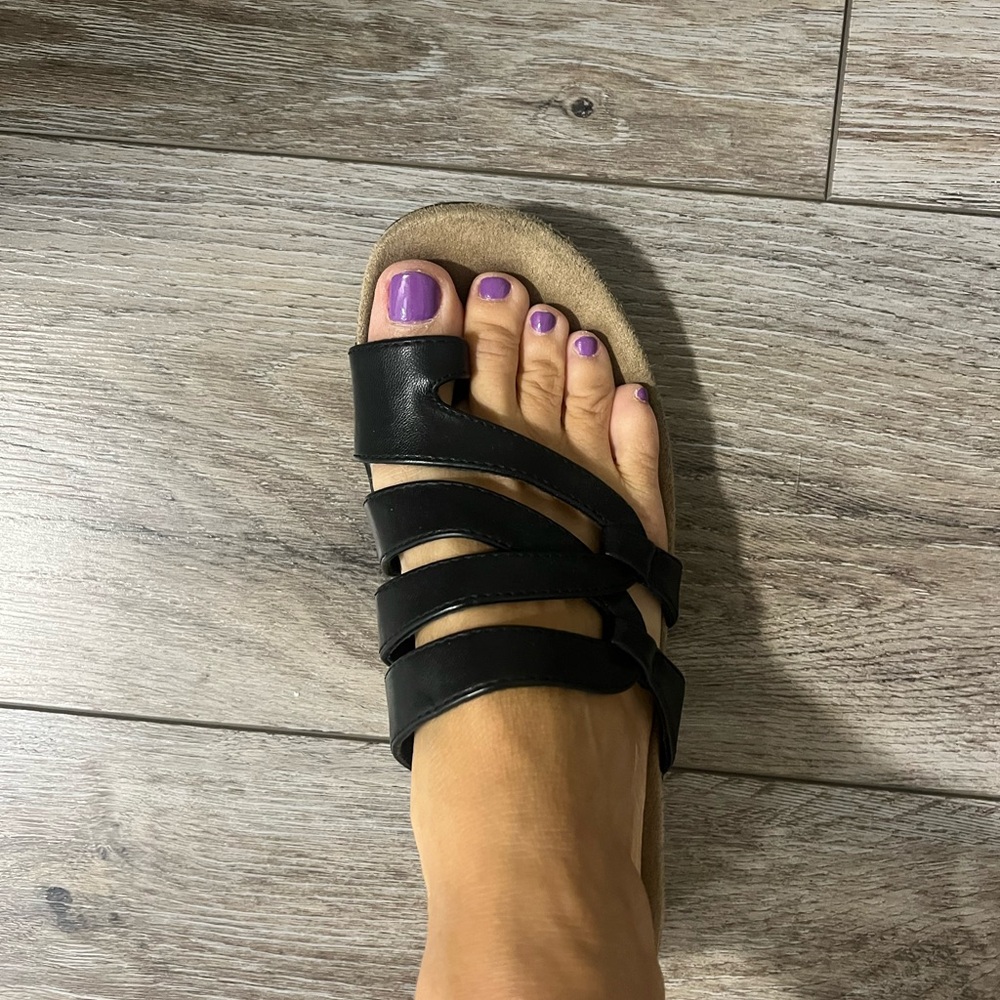 Black Strappy Women's Sandals